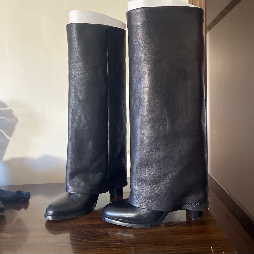 See By Chloe Melia Foldover Black Boots Size 37